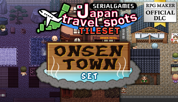 SERIALGAMES 日本の旅先タイルセット - 温泉街セット - RPGツクールMZ