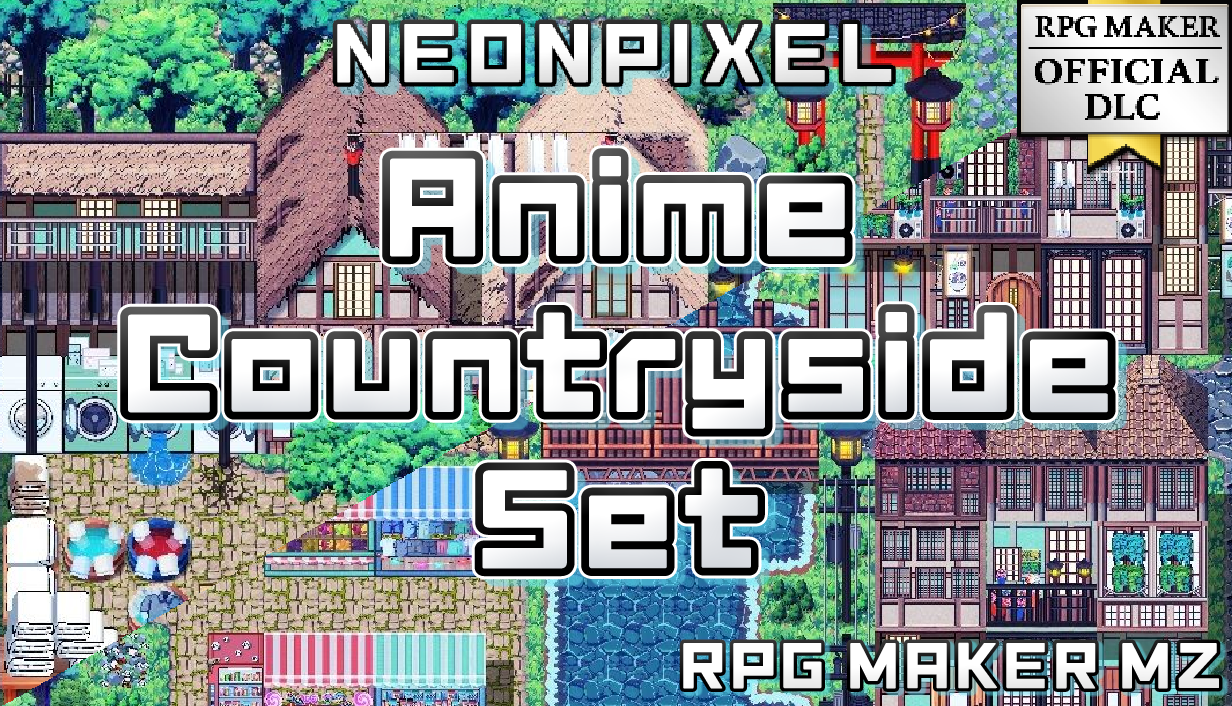 NEONPIXEL - アニメ風の田舎タイルセット - RPGツクールMZ