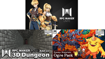 Bundle | RPG MAKER UNITE & Add-on - 3D Dungeon & Enemy Materials - Ogre Pack