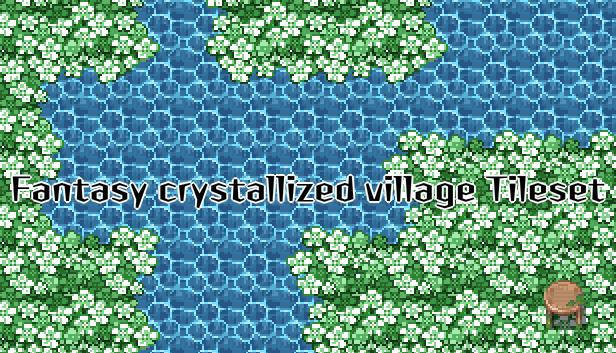 Fantasy crystallized village Tileset - RPG Maker MZ