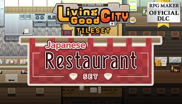 SERIALGAMES 住みたい街タイルセット - 街の飲食店セット - RPGツクールMZ