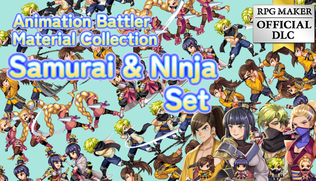Animation Battler Material Collection Samurai and Ninja Set - RPG MAKER UNITE