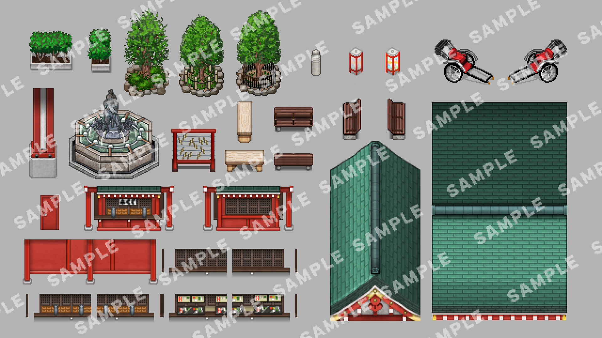 SERIALGAMES 日本の旅先タイルセット - 浅草セット - RPGツクールMZ