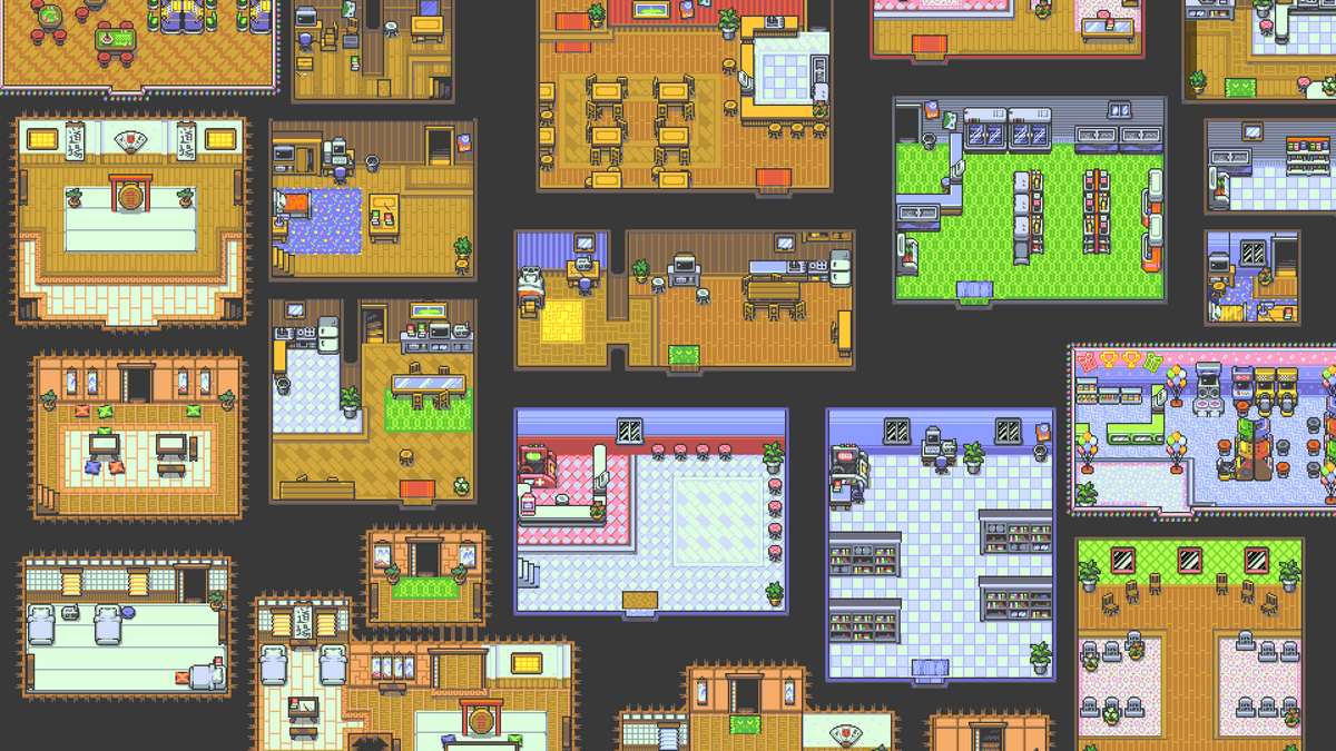 Pocket Valley グラフィック - インテリアセット - RPGツクールMZ Pocket Valley グラフィック - インテリアセット - RPGツクールMZ
