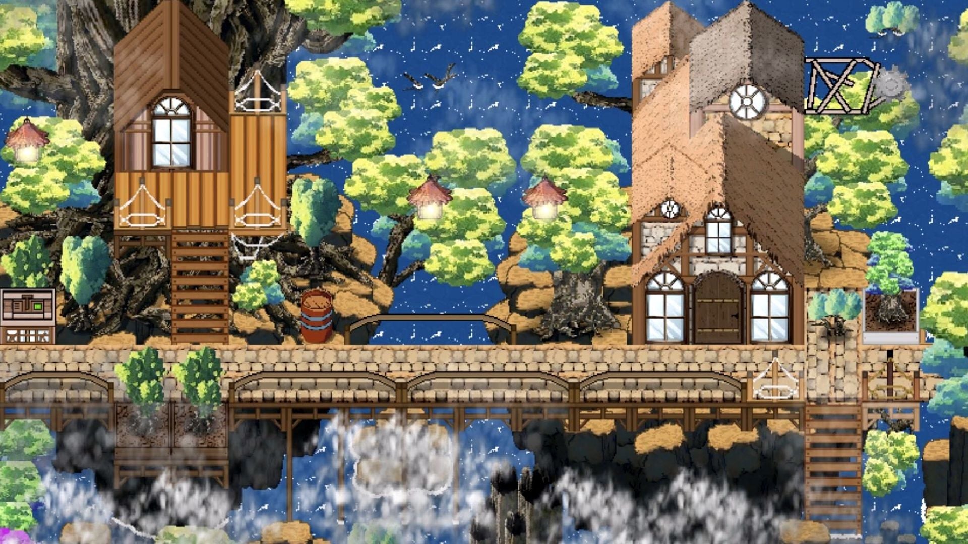NEONPIXEL - アニメ風大樹と街タイルセット - RPGツクールMZ
