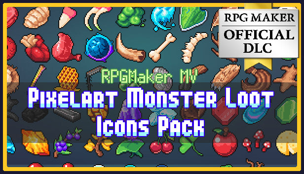 RPG Maker MZ - PIXELART MONSTER LOOT ICONS PACK