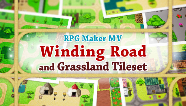 RPG Maker MZ - Winding Road and Grassland Tileset