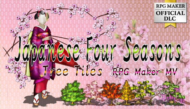 RPG Maker MZ - Japanese Four Seasons Tree Tiles