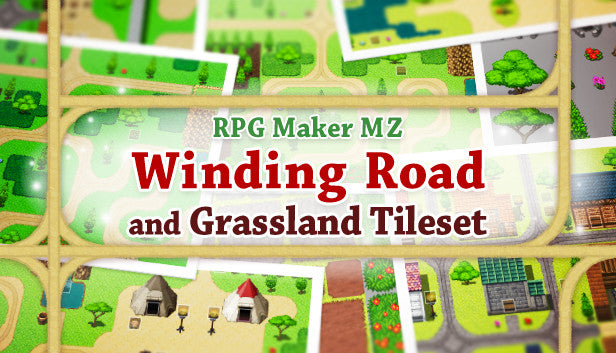 RPG Maker MZ - Winding Road and Grassland Tileset