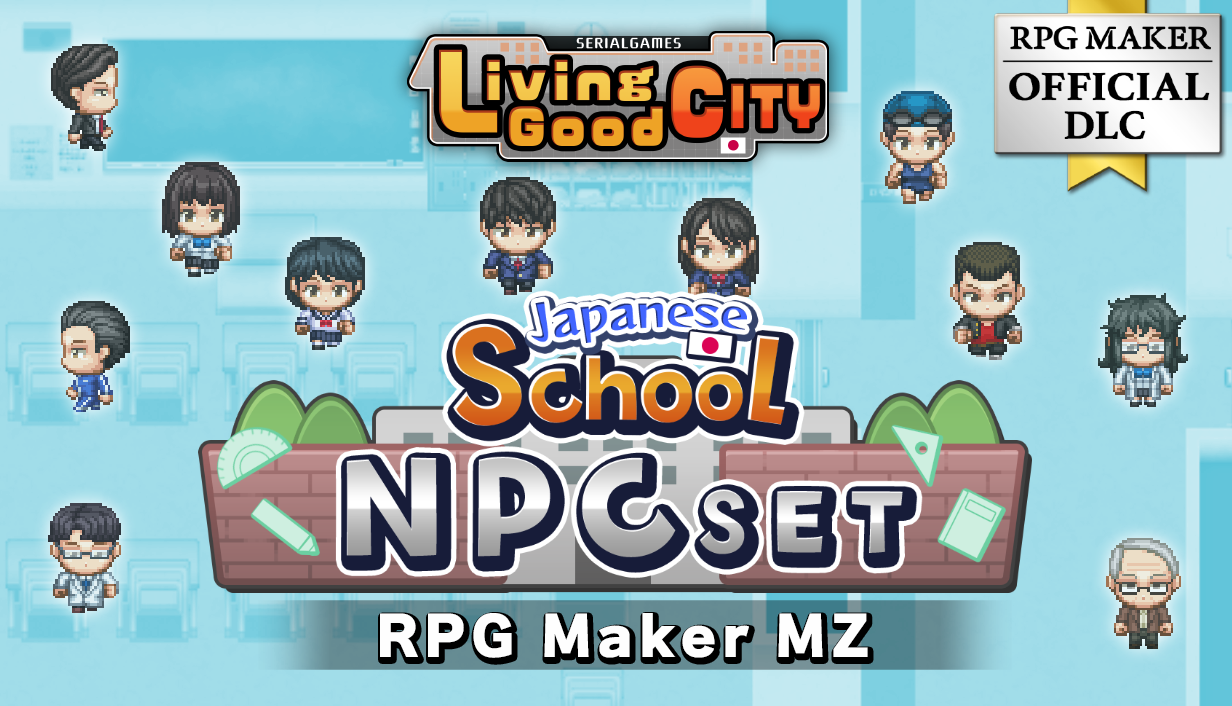 SERIALGAMES LivingGoodCity Japanese School NPC SET - RPG Maker MZ