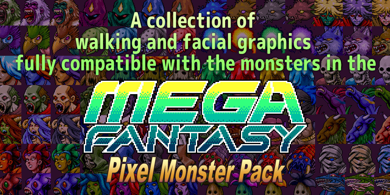 RPG Maker MZ - MEGA FANTASY Walking Monsters and Faces