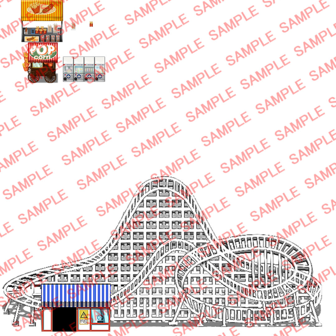 RPG Maker MZ - Amusement park! Tile set