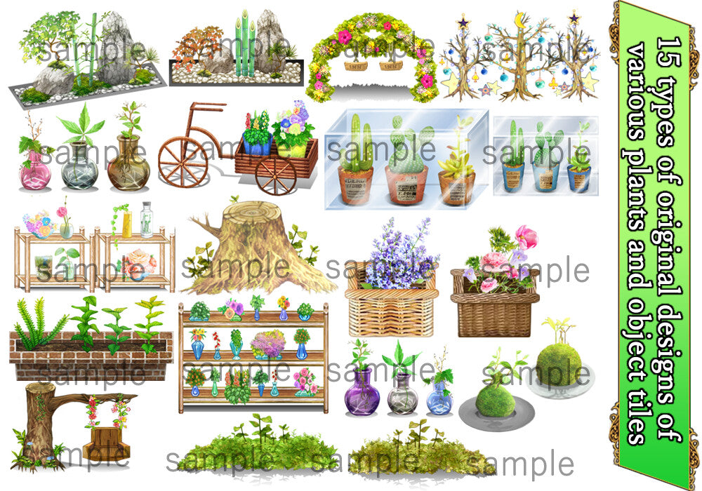 RPG Maker MZ - NATHUHARUCA Green Tilesets