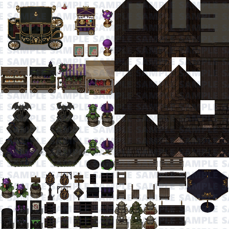 RPG Maker MZ - Creepy Land Tileset Pack Plus