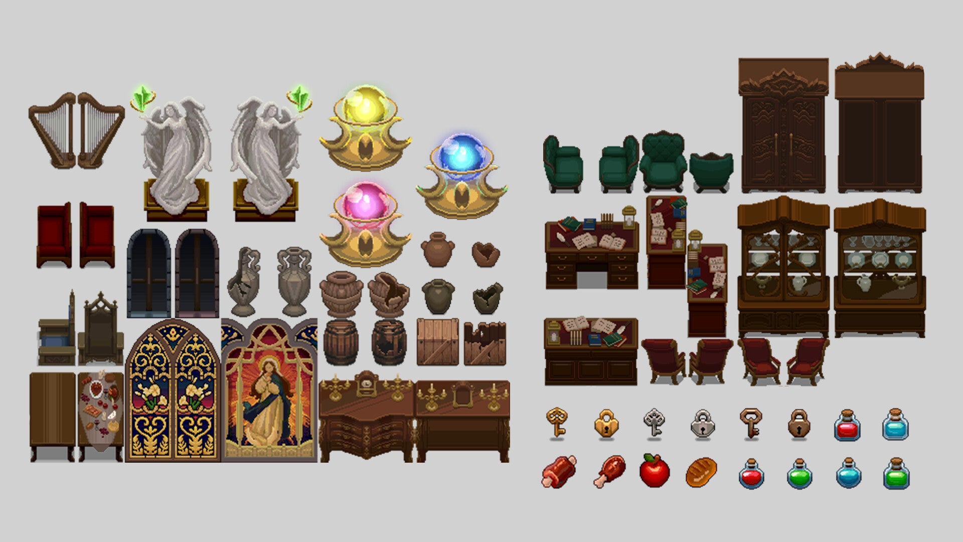 RPG Maker MZ - Dark Castle  Assets Top View Ver
