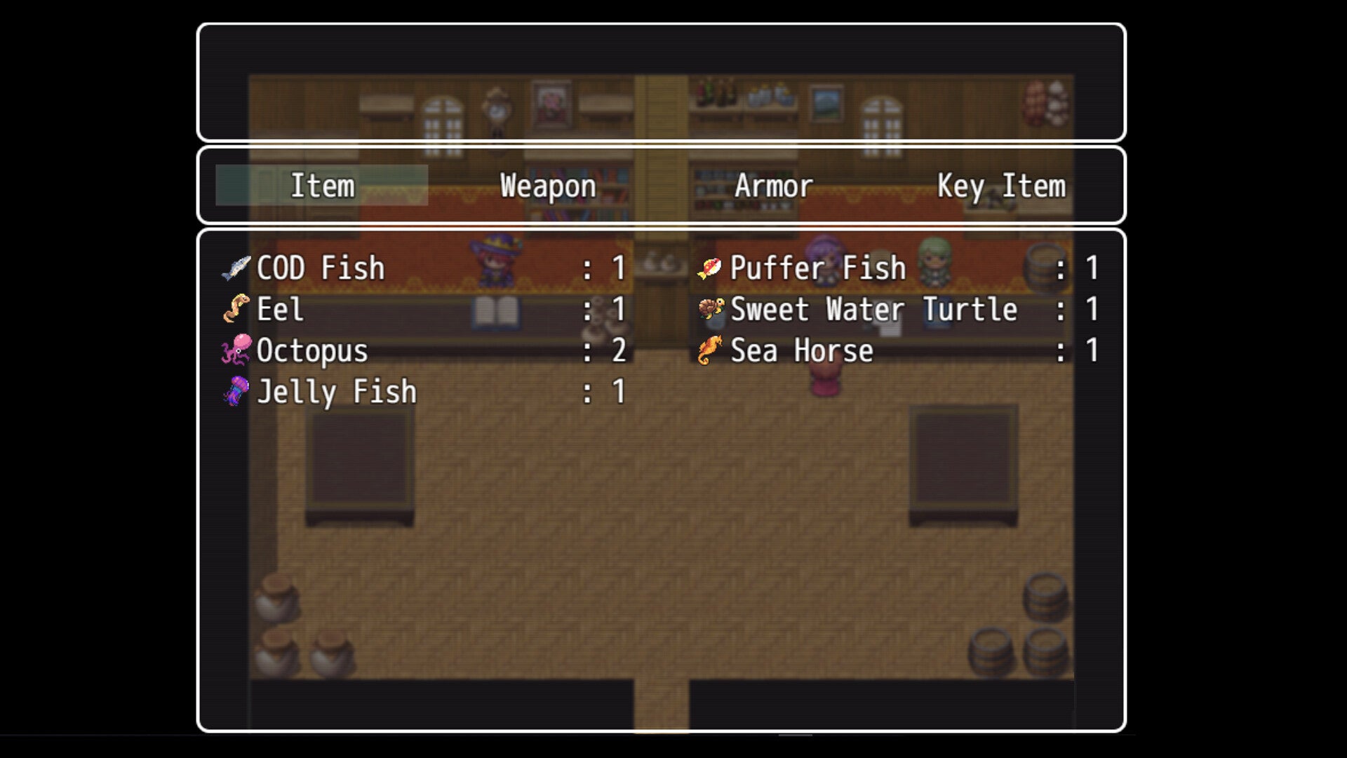 RPG Maker MZ - PIXELART FISH ICONS PACK